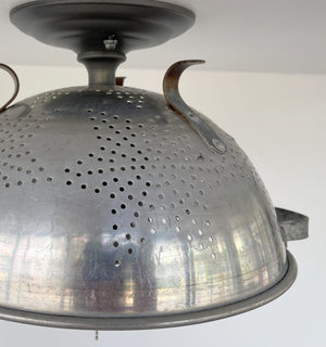 Vintage 1960's STAR Colander Light Fixture Ceiling Light