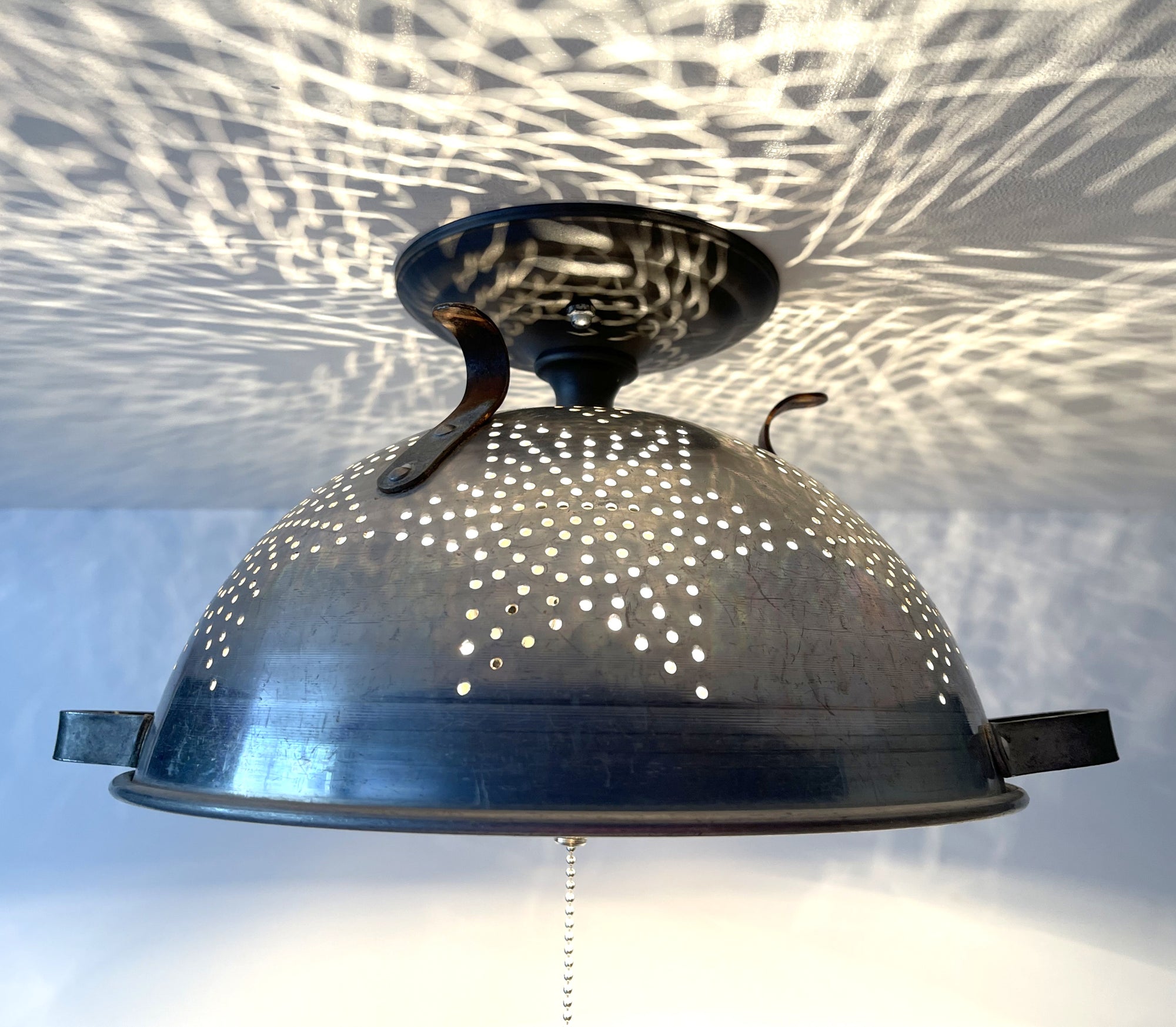 Vintage 1960's STAR Colander Light Fixture Ceiling Light