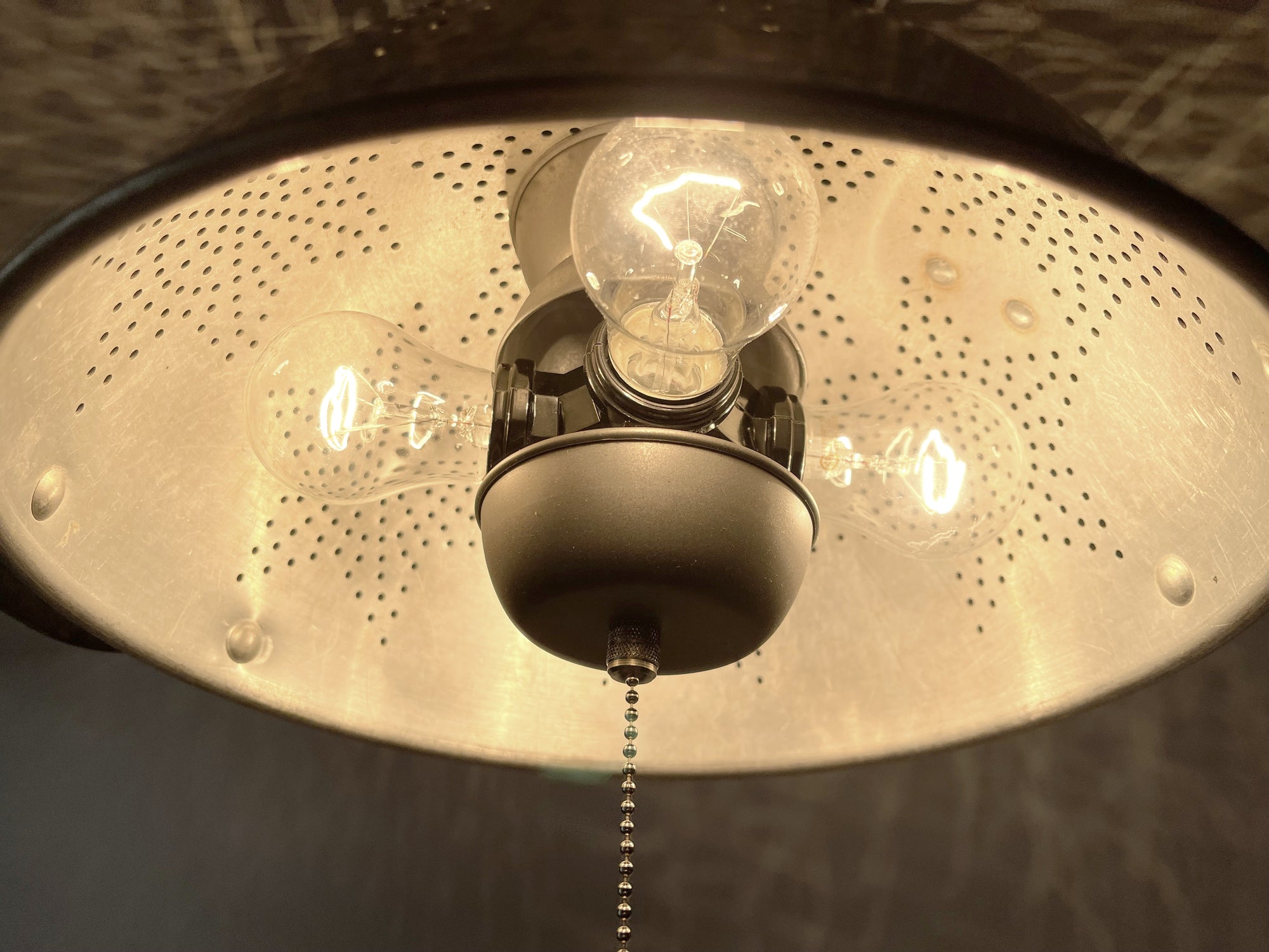 Vintage 1960's STAR Colander Light Fixture Ceiling Light