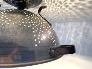Vintage 1960's STAR Colander Light Fixture Ceiling Light