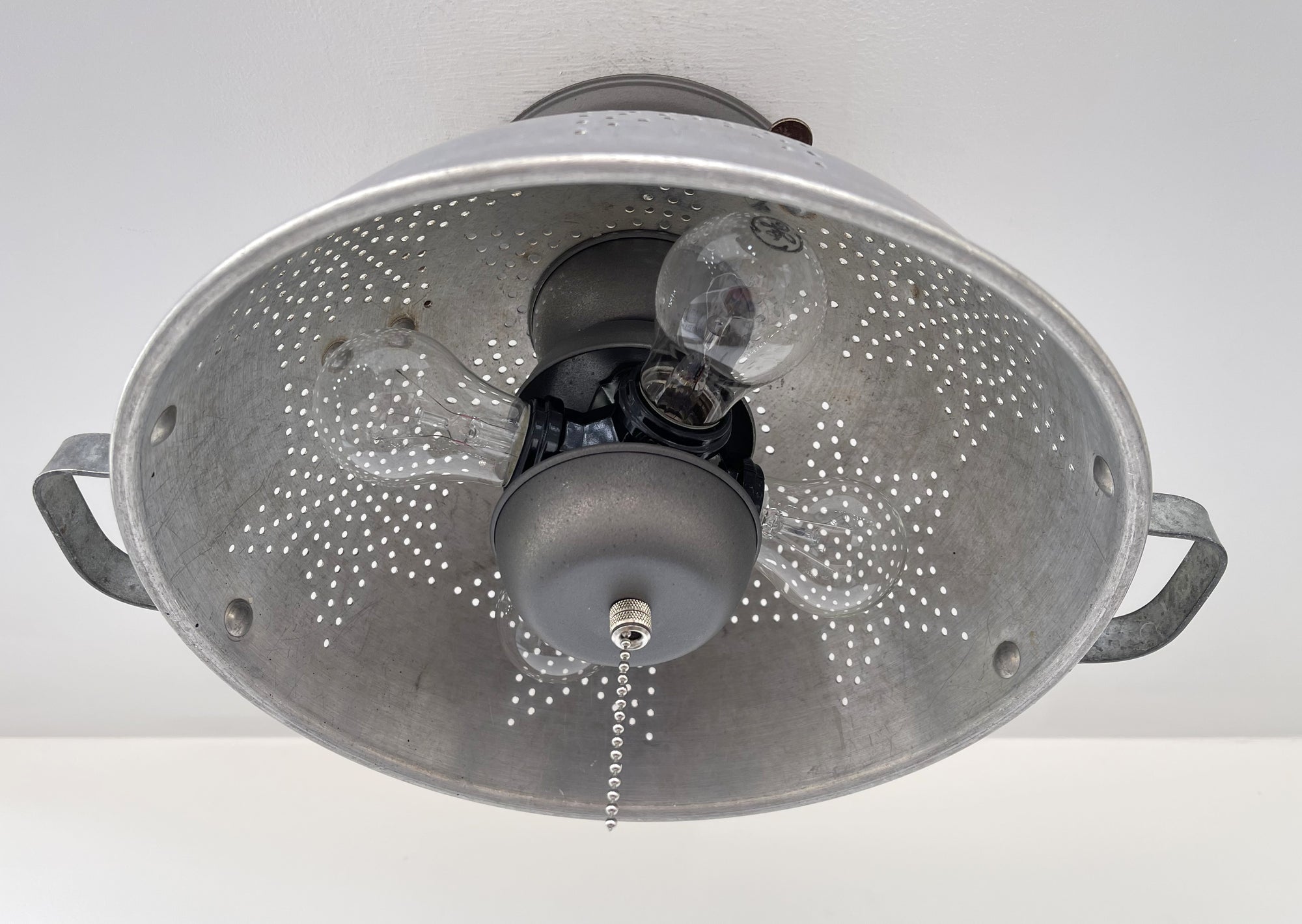 Vintage 1960's STAR Colander Light Fixture Ceiling Light