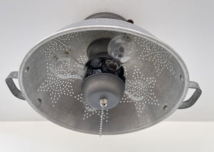 Vintage 1960's STAR Colander Light Fixture Ceiling Light