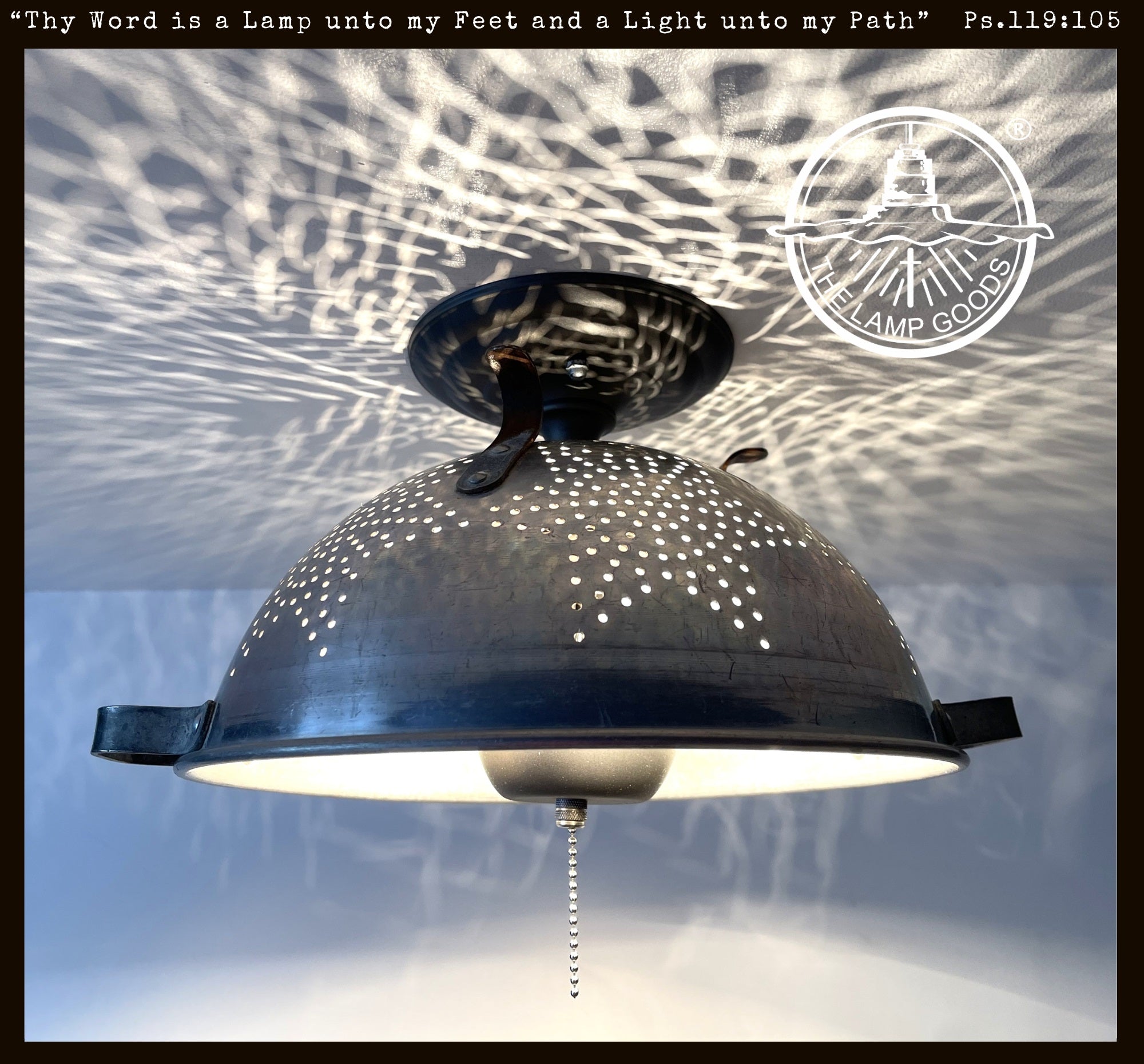 Vintage 1960's STAR Colander Light Fixture Ceiling Light