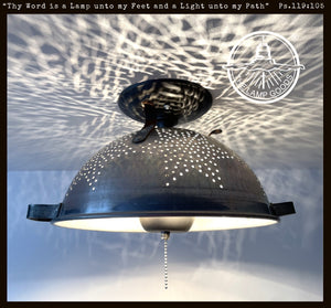 Vintage 1960's STAR Colander Light Fixture Ceiling Light