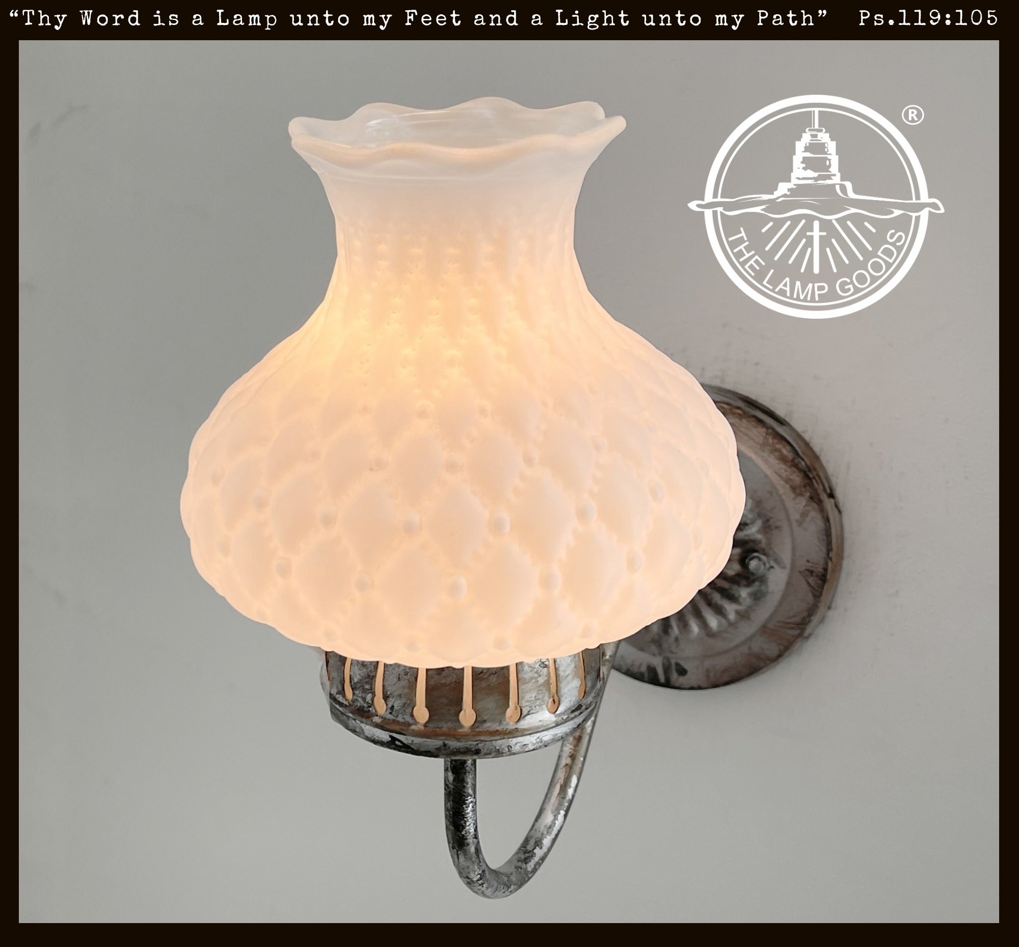 Antique Quilted Country Farmhouse Light Fixture