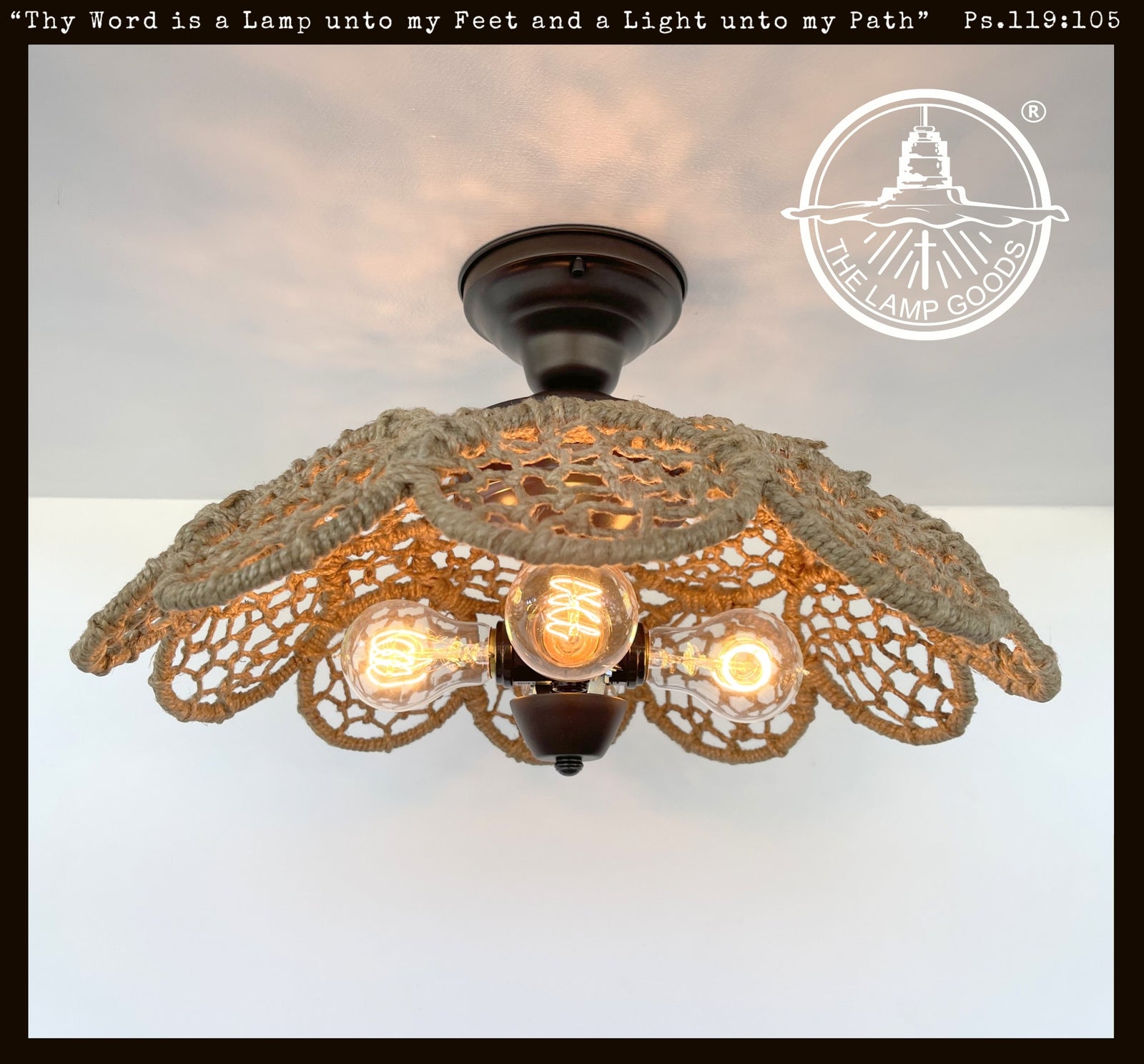 LARGE Natural RATTAN Ceiling Light Fixture
