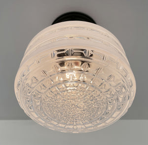 Retro Mid Century Regency Glass Ceiling Light