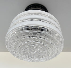 Retro Mid Century Regency Glass Ceiling Light