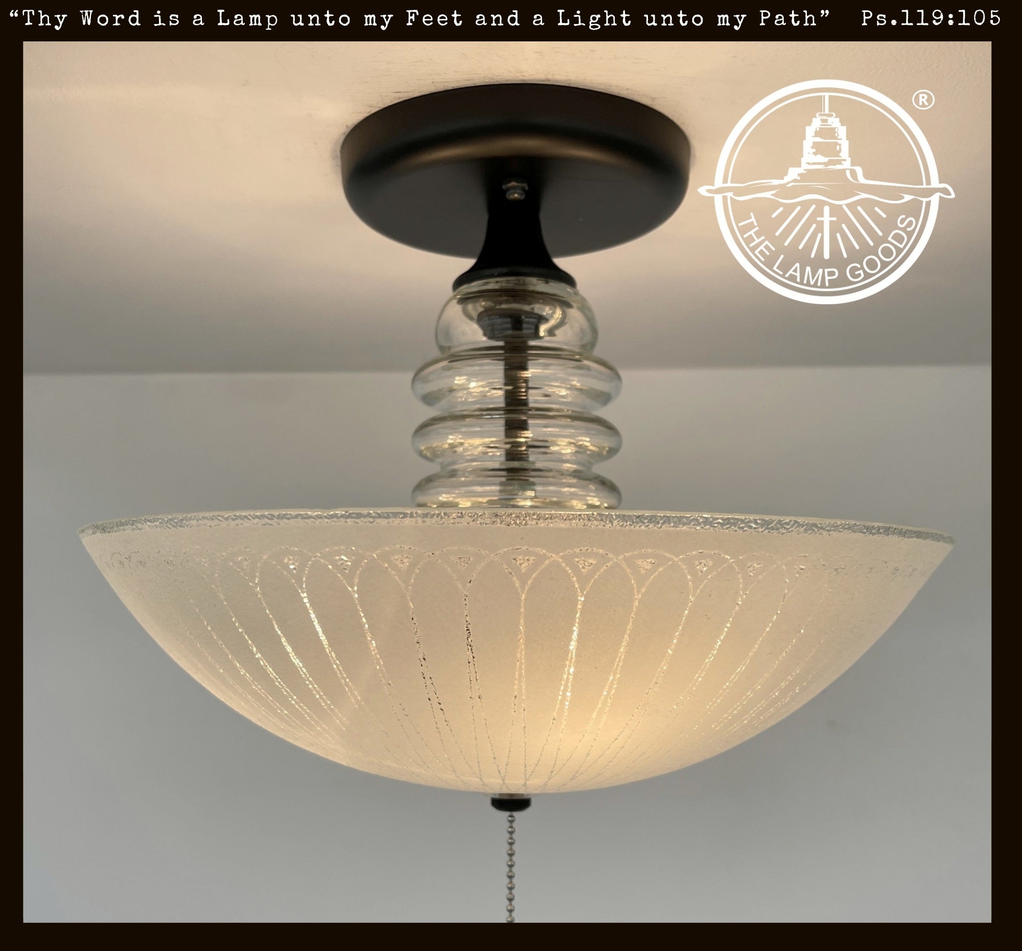 Modern Mid Century Glass Ceiling Light