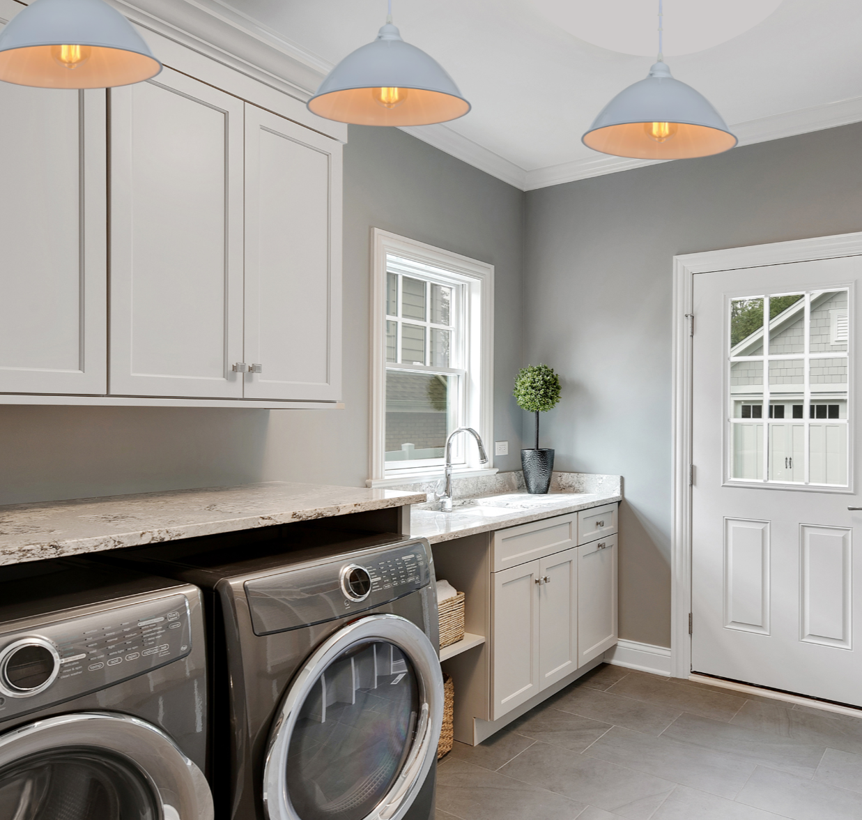 All Large White Enamel Farmhouse Pendant Light