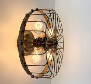 Rustic INDUSTRIAL Wall Light Fixture-4 light