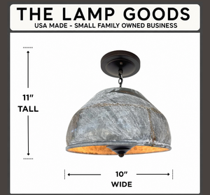 Rustic Bucket Chain Ceiling Light