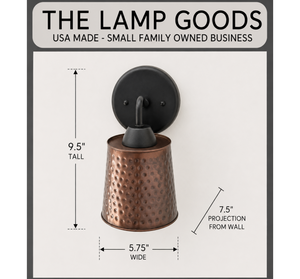 Rustic Hammered Copper Wall Sconce - The Lamp Goods
