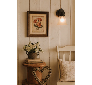 Scalloped Frost and Clear Delicate Hobnail Glass Wall Sconce - The Lamp Goods
