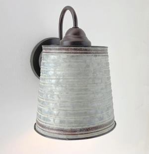 Corrugated Rustic Barn Metal Farmhouse Wall Light Fixture