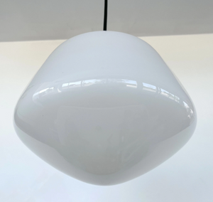 Large Handsome 1930's DOMED Vintage Milk Glass PENDANT Light