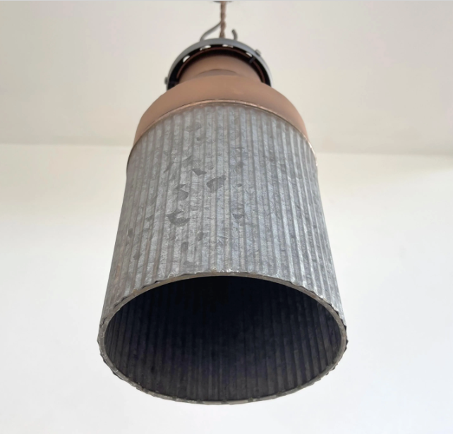 Rustic COPPER Farmhouse MILK CAN Barn Pendant Light Fixture