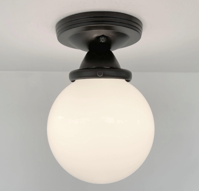 milk glass kitchen lighting