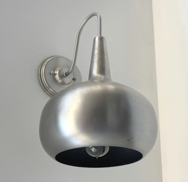 Polished Steel LARGE MODERN Wall Sconce Light Fixture