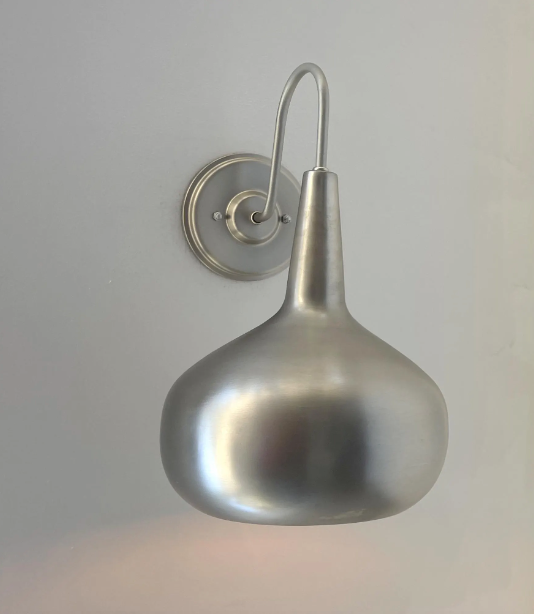 Polished Steel LARGE MODERN Wall Sconce Light Fixture