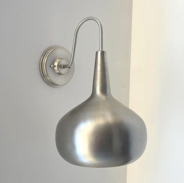 Polished Steel LARGE MODERN Wall Sconce Light Fixture