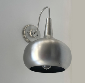 Polished Steel LARGE MODERN Wall Sconce Light Fixture