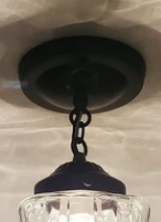 HARDWARE ONLY! Vintage Square Glass Ceiling Light