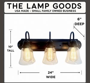 Seeded Glass Bathroom Light Fixture