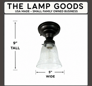 Seeded Glass Shade Flush Lighting