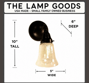 Seeded Glass Wall SCONCE Light - The Lamp Goods