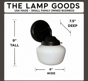 Simple Schoolhouse Sconce Wall Light | 6"W - The Lamp Goods