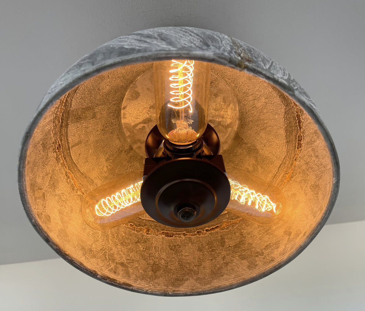 Rustic Bucket Chain Ceiling Light - The Lamp Goods