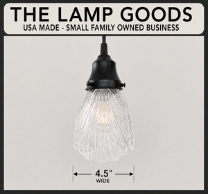 Sunburst Ribbed Glass Pendant Light - The Lamp Goods