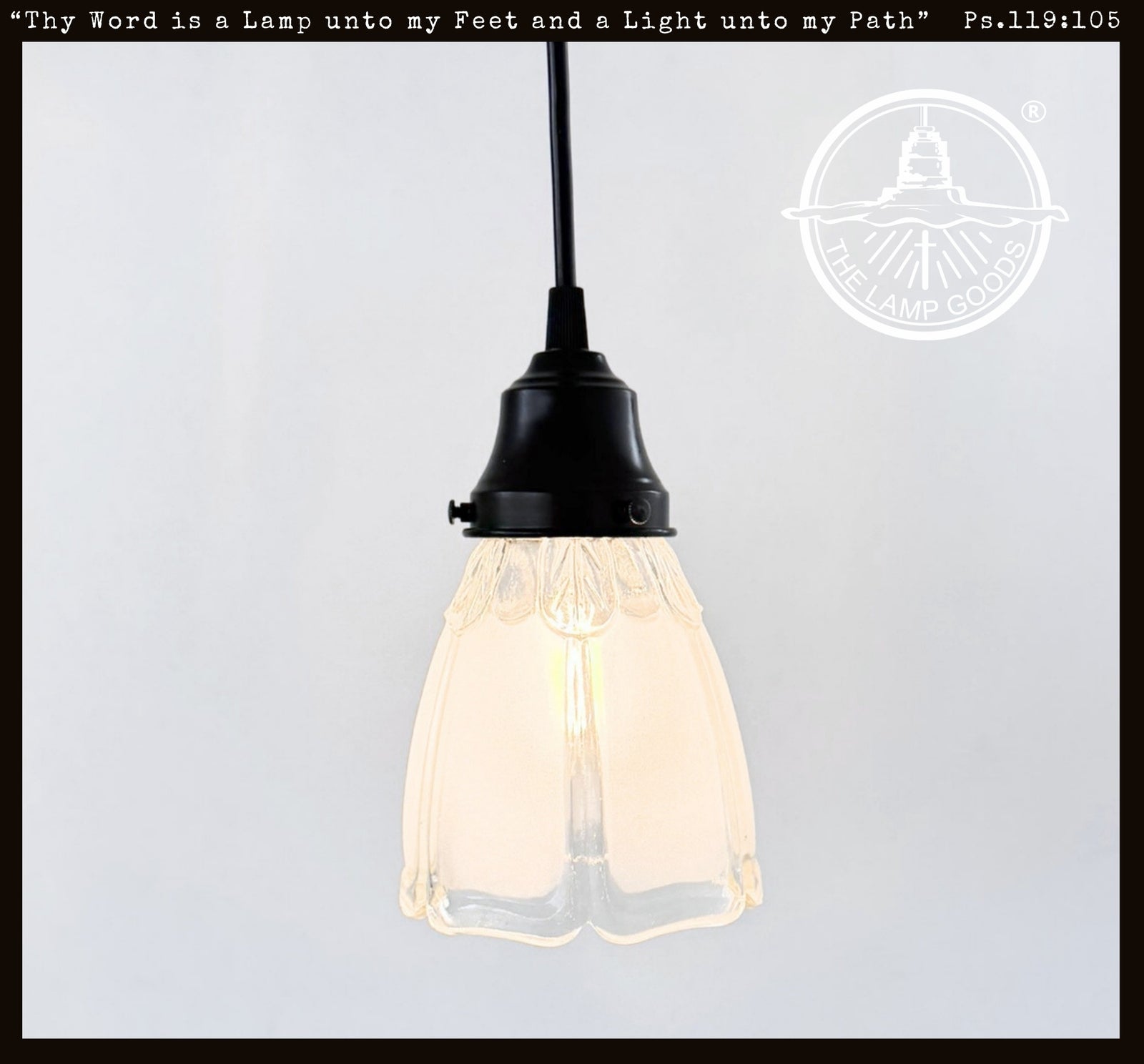 Frosted Panel Clear Leaf Rim Pendant Light | 5" Width