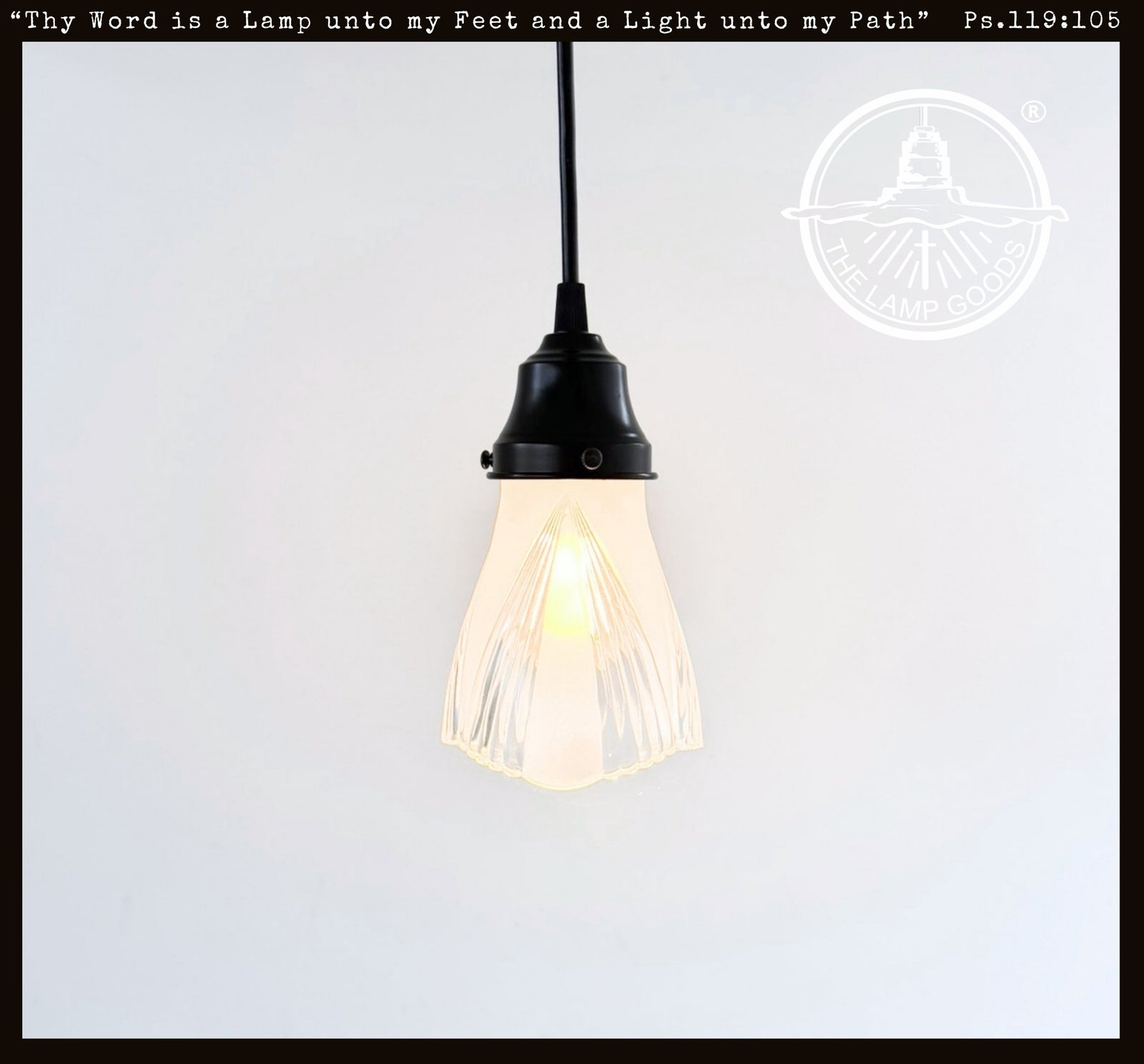 Clear Rib and Frost Soft Angle Pendant Light | 4.5" Width