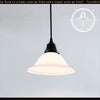 Vintage Farmhouse Wide Flare Milk Glass Pendant Light | 9" Width