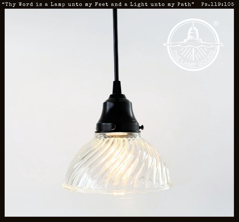 Holophane Subtle Swirl Pendant Light | 6.5" Width - The Lamp Goods