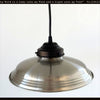 Classic Industrial Brushed Steel Dome Pendant Light | 10.5" Width - The Lamp Goods