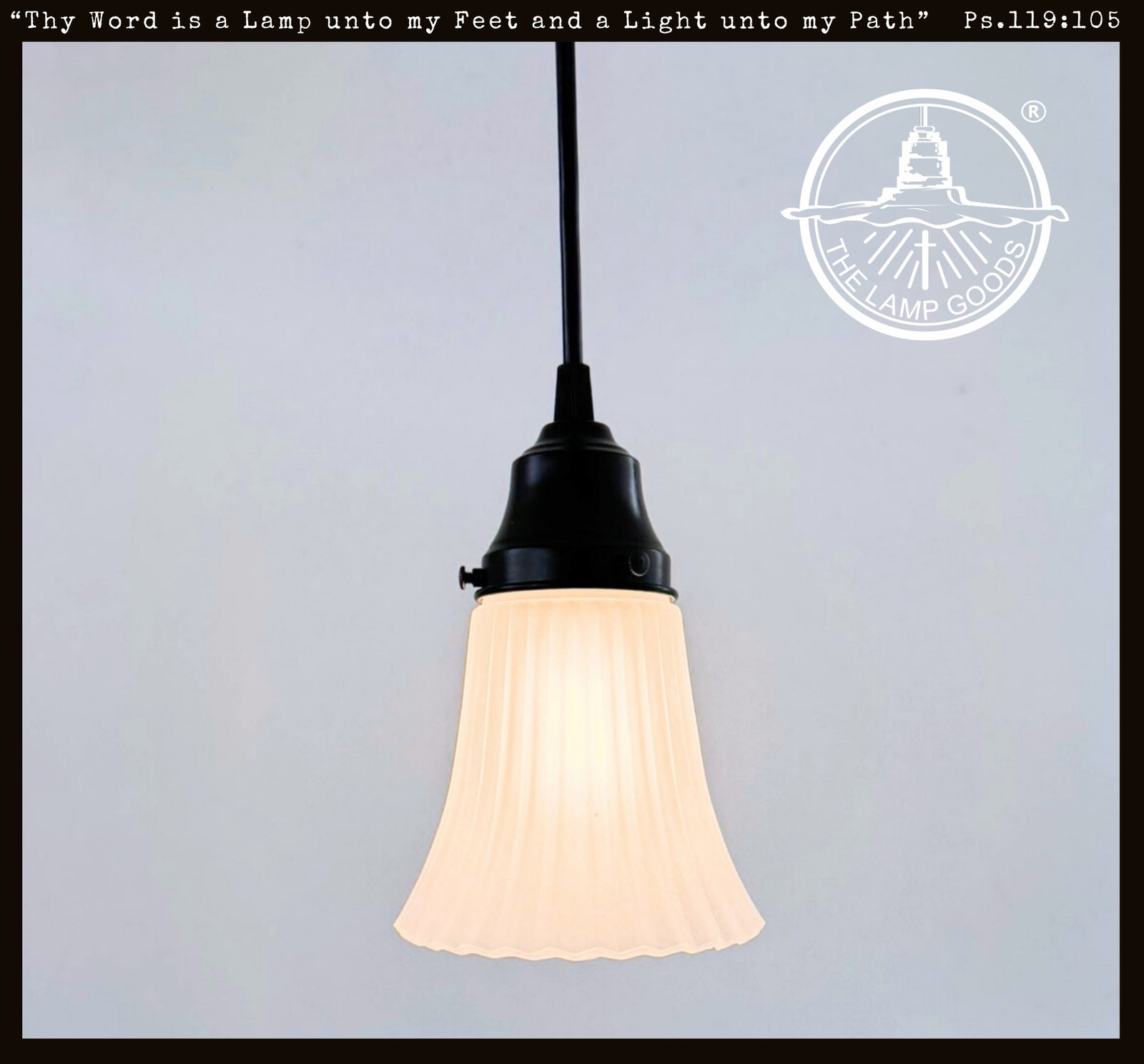 Vintage Frosted Classic Flare Pendant Light | 5" Width