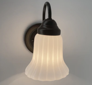 Fluted Milk Glass Wall Sconce - The Lamp Goods