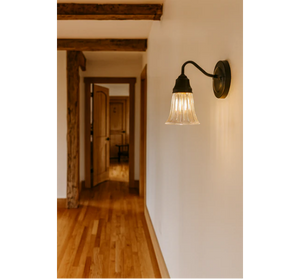 Thick Holophane Clear Glass Wall Sconce or Pendant Light - The Lamp Goods