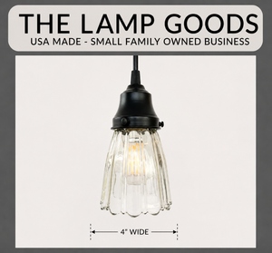Timeless Ribbed Scallop Glass Pendant - The Lamp Goods