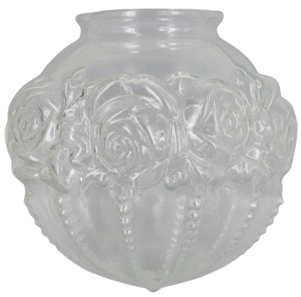 Embossed Antique Clear Glass Globe Replacement