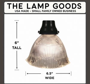 Triple Ruffle Vintage Holophane Pendant Light