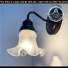 Antique 1950s frosted glass hobnail wall sconce; The Lamp Goods
