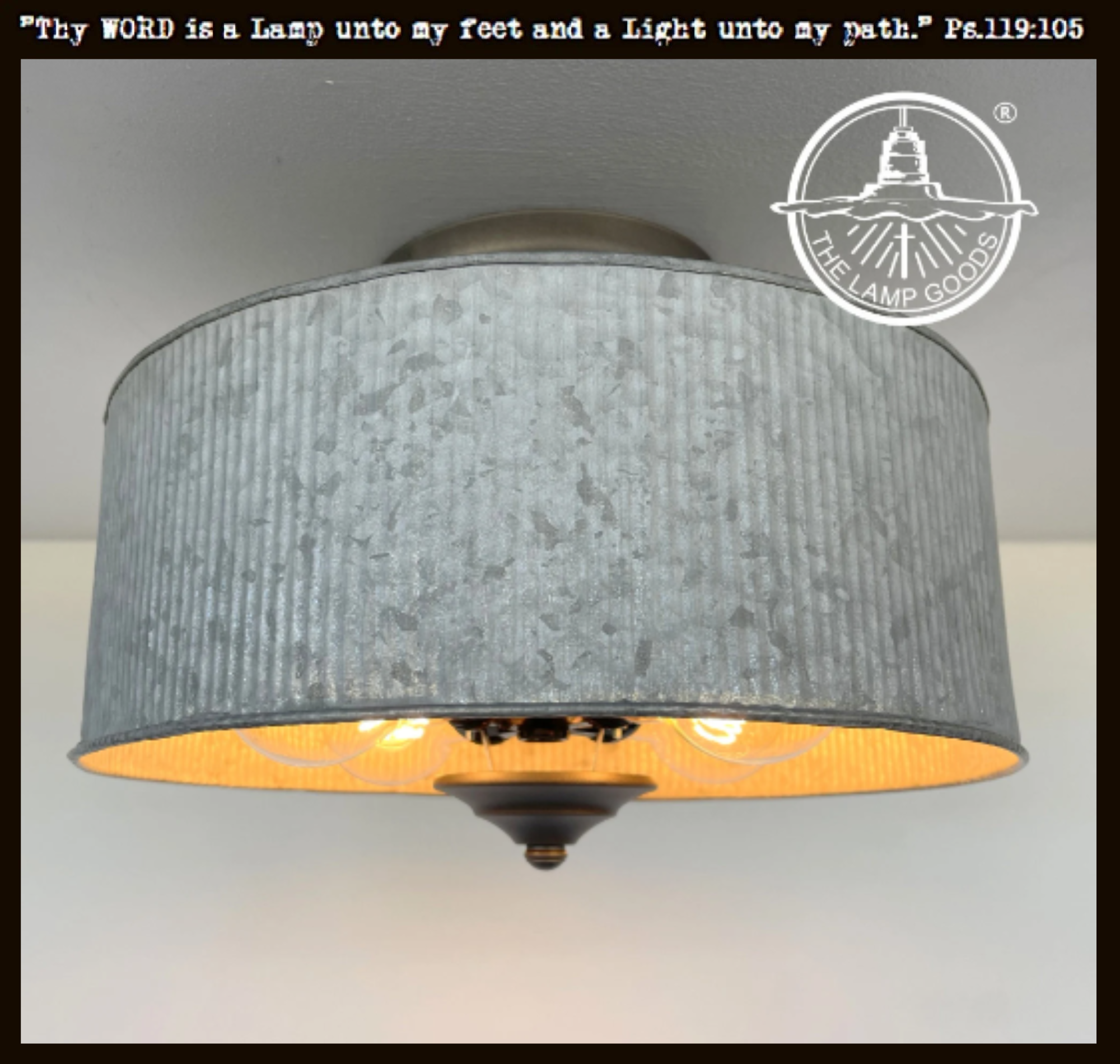 Galvanized deals ceiling light