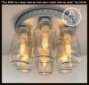 mason jar ceiling light