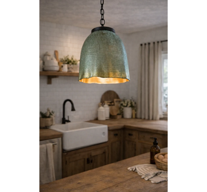 Verdigris Orchard Bell Pendant Light - The Lamp Goods