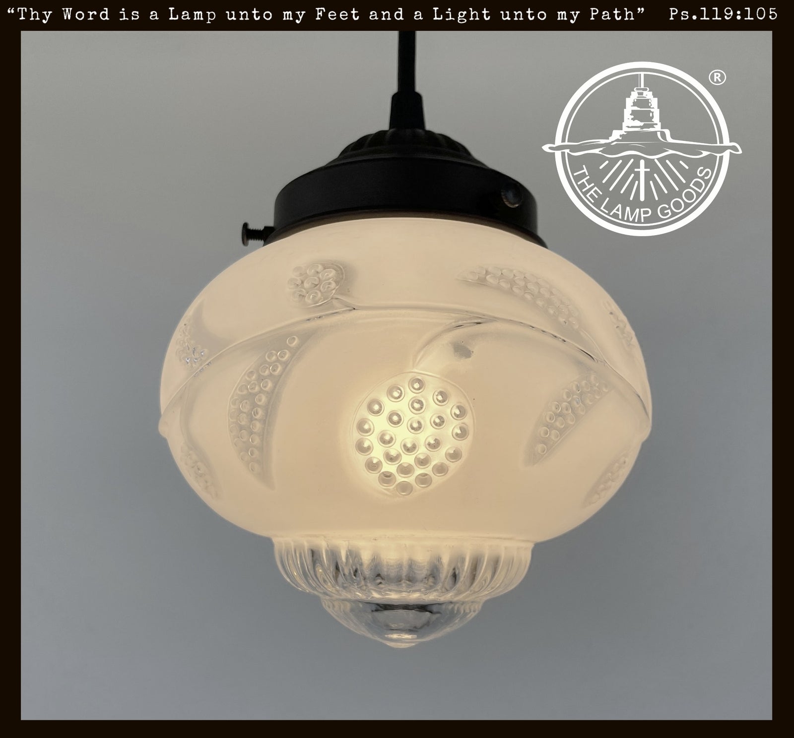 Vintage 1940's Victorian PENDANT Light