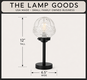 Victorian Clear Glass Globe Table Lamp - The Lamp Goods